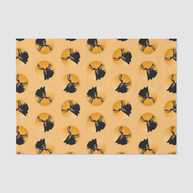 Papel De Seda Moose no Sunset - Arte original sobre a vida selva (Frente )