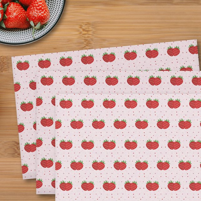 Papel De Seda Morango (Strawberry Tissue Paper)