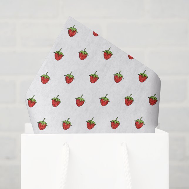 Papel de seda morango (Sacola de presentes)