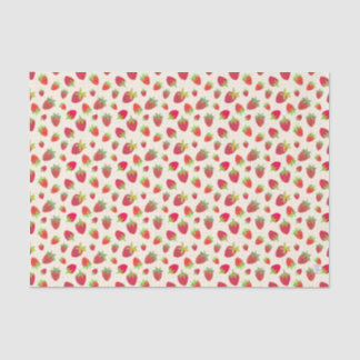 Papel De Seda Morango Chic Ilustrado À Mão, Com Inspiração Retro