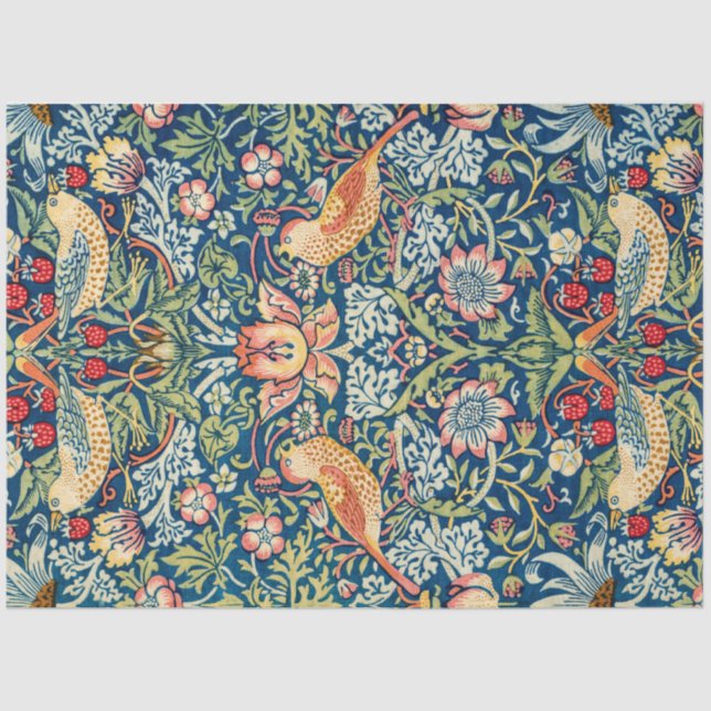 Papel De Seda Morango - Ladrão, William Morris (Frente )