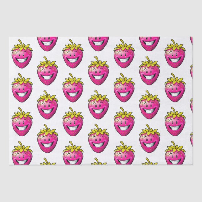 Papel De Seda Morango Rosa (Frente )