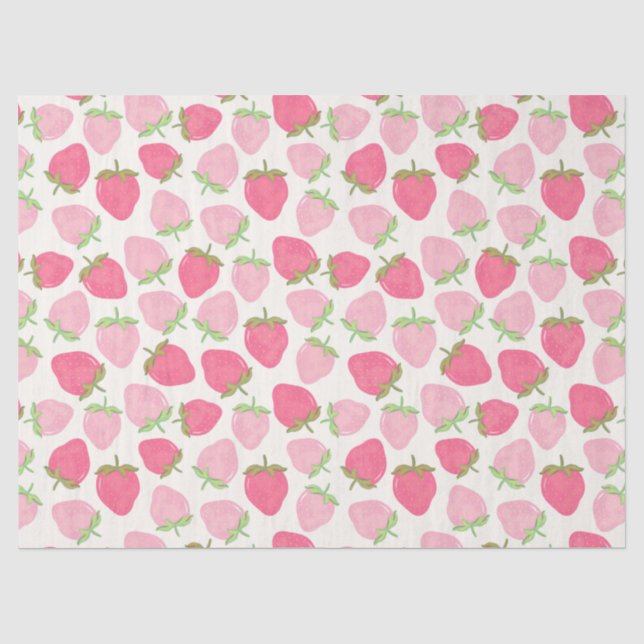 Papel De Seda Morango Rosa Fofo e Frutado  (Frente )