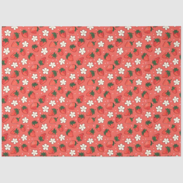 Papel De Seda Morango Vermelho (Frente )