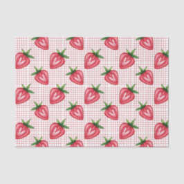 Papel De Seda Morangos Vermelhos (Design 9 Série Vermelha)