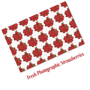 Papel De Seda Morangos Vermelhos Padrão Fotográfico