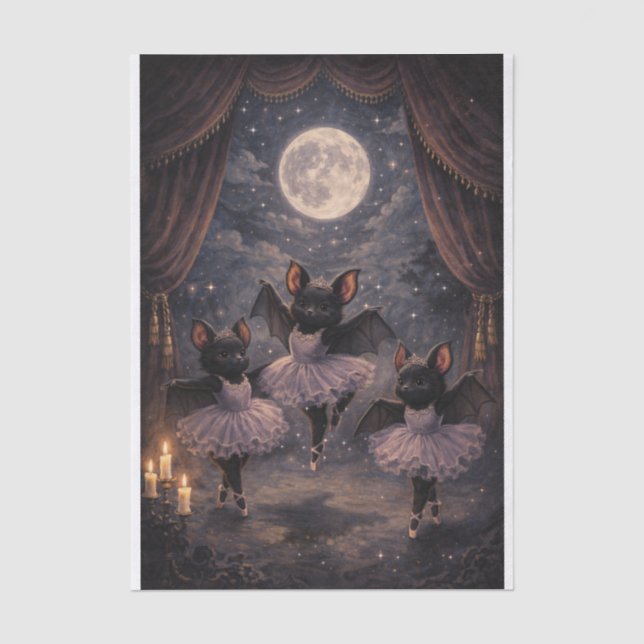 Papel De Seda Morcegos Bailarinos de Balé (Frente )