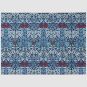 Papel De Seda Morris Vintage 1890 Tulip & Rosa - Padrão Azul