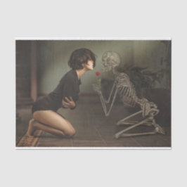 Papel De Seda Morte e jovem mulher