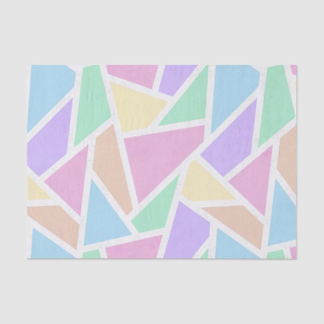 Papel De Seda Mosaico arco-íris de pastel (Frente )