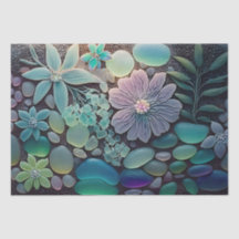 Mosaico da Flor de Vidro da Praia Pastel