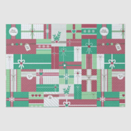 Papel De Seda Mosaico de presentes de Natal