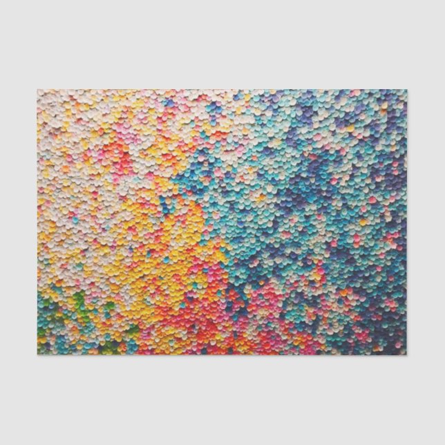 Papel De Seda Mosaico de Textura Arco-Íris (Frente )