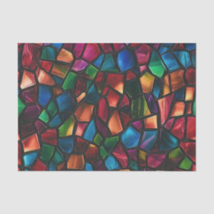 Papel De Seda Mosaico de Vidro Colorido e Vibrante Como uma Joia