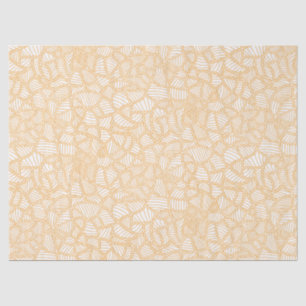 Papel De Seda Mosaico Folha Aleatória Pale Laranja