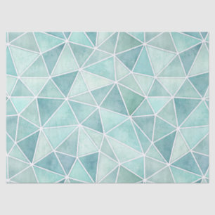 Papel De Seda Mosaico Geométrico Água Pálida – Polígono