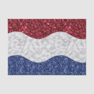 Papel De Seda Mosaico Patriótico Ondulado