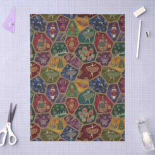 Papel De Seda Mosaico Vintage Dança dos Noivos Ballet Festa Pers