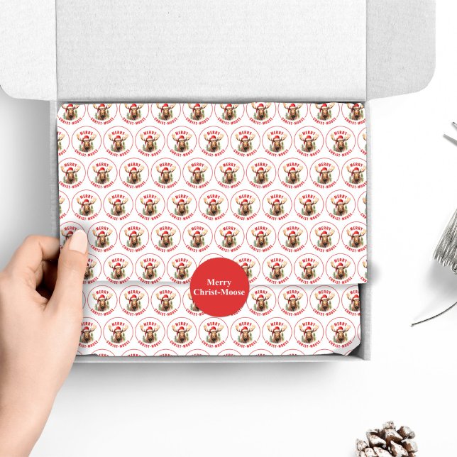Papel De Seda Moso-de-Cristo Engraçado, alce-de-natal (Criador carregado)