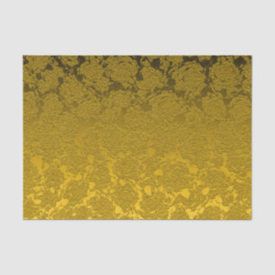Papel De Seda Mostarda Elegante Amarelo Negro Moderno