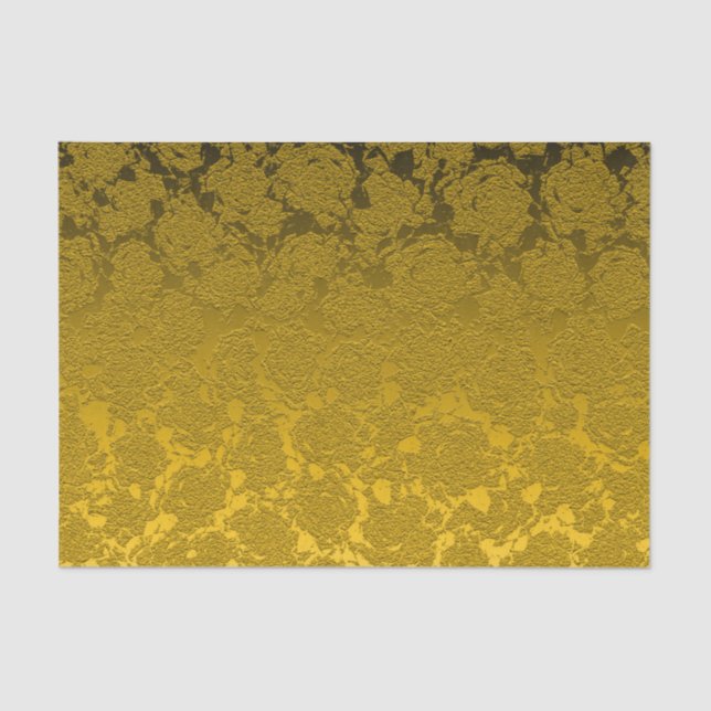 Papel De Seda Mostarda Elegante Amarelo Negro Moderno (Frente )