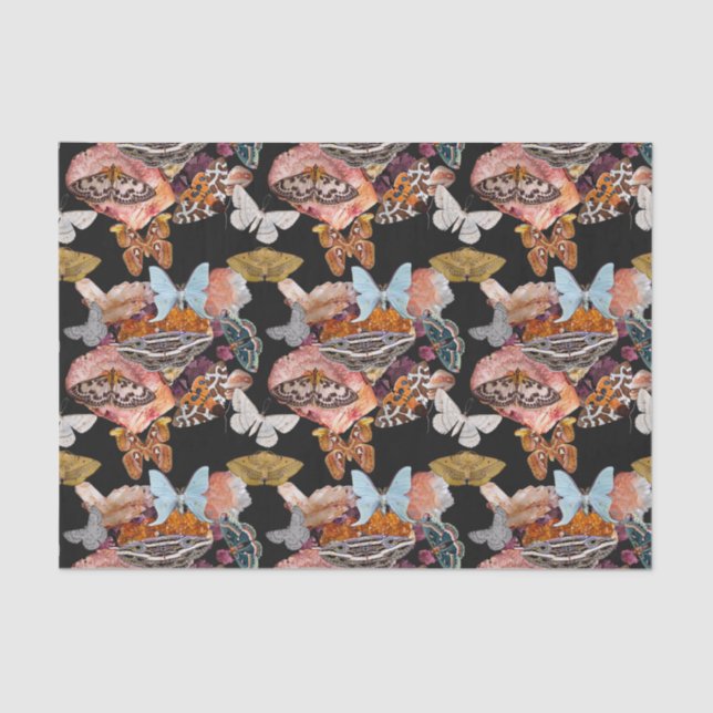 Papel De Seda Moth Cotillion | Goblincore Witchy Paper (Frente )