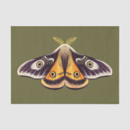 Papel De Seda Moth Insect Art Goblincore Saturnia Witchy Green
