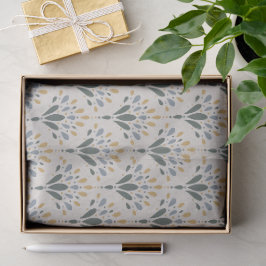Papel De Seda Motivo Floral Art Déco Elegante