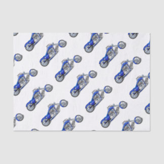 Papel De Seda Motocicleta 1 - Azul