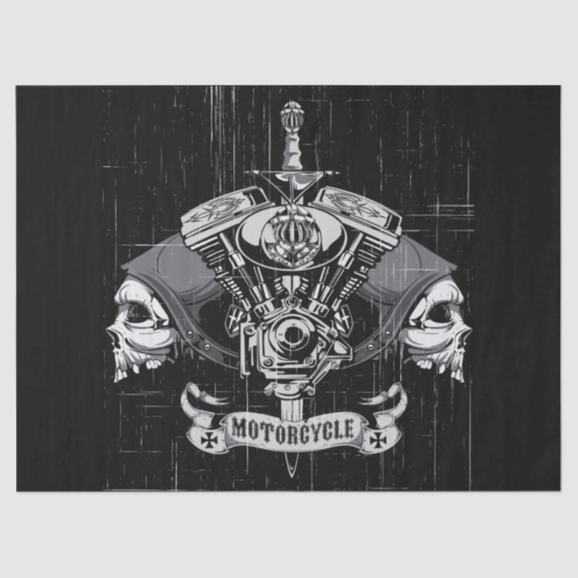 Papel De Seda motocicleta dos pistões do cavaleiro (Frente )