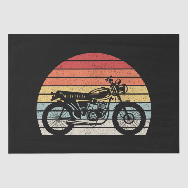 Papel De Seda Motocicleta Vintage Retro (Frente )