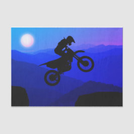 Papel De Seda Motocross da noite de lua cheia