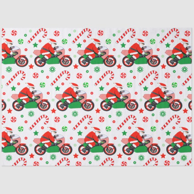Papel De Seda Motorcycle Christmas Holiday Gift (Frente )