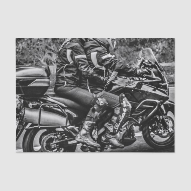 Papel De Seda Motorcycle Riders em Highway (Frente )