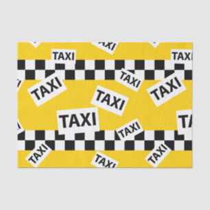 Papel De Seda Motorista de táxi de Nova York amarelo