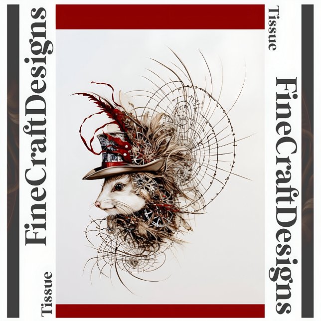 Papel De Seda Mouse Branco Espalhado Cute E Cute No Chapéu L 137 (Criador carregado)