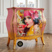 Móveis Glam de Cocktail Retro Decoupage