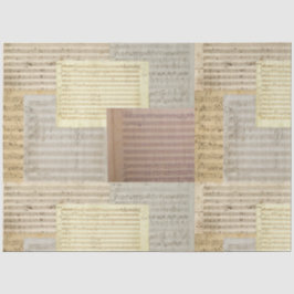 Papel De Seda Mozart Music Manuscrito Medley