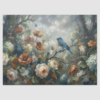 Papel De Seda Mudança Flora Fauna Das Estações Pintura Decoupag