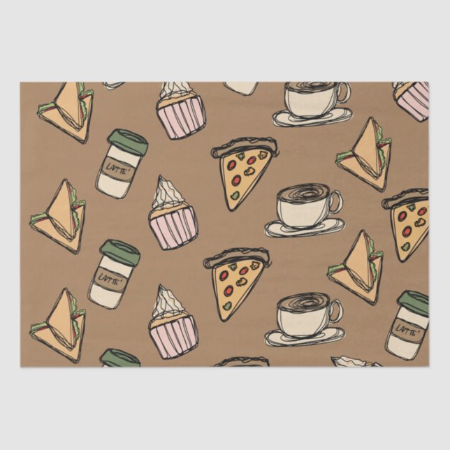 Papel De Seda Muitas comidas (Frente )