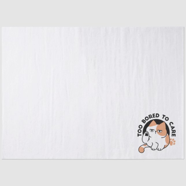 Papel De Seda Muito Entediado para se Importar – Citação Diverti (Frente )