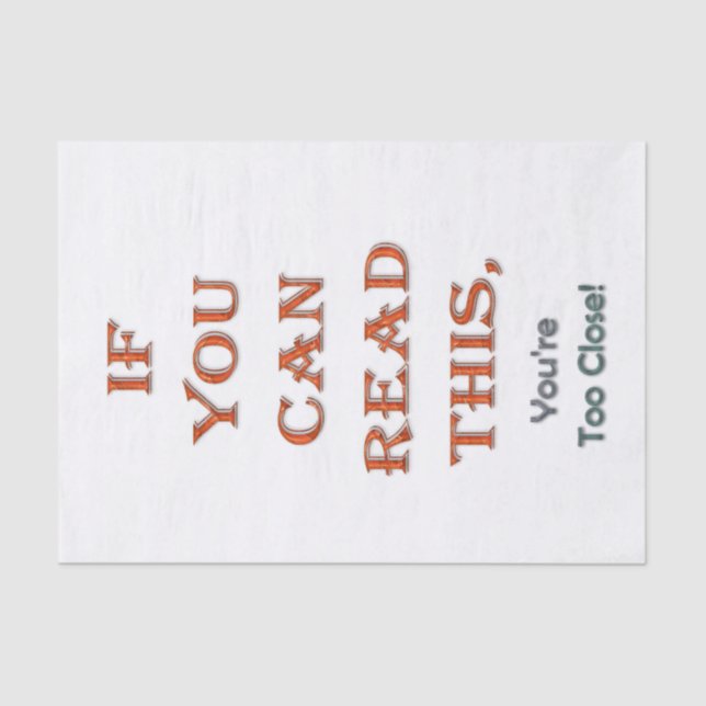 Papel De Seda Muito perto (Frente )