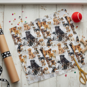 Papel De Seda Muitos Cachorros e um Gato