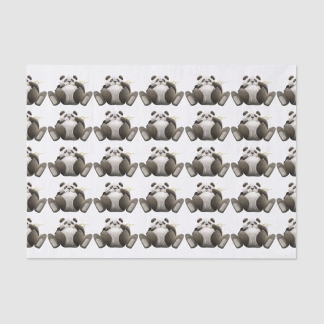 Papel De Seda Muitos Pandas Preguiçosos (Frente )