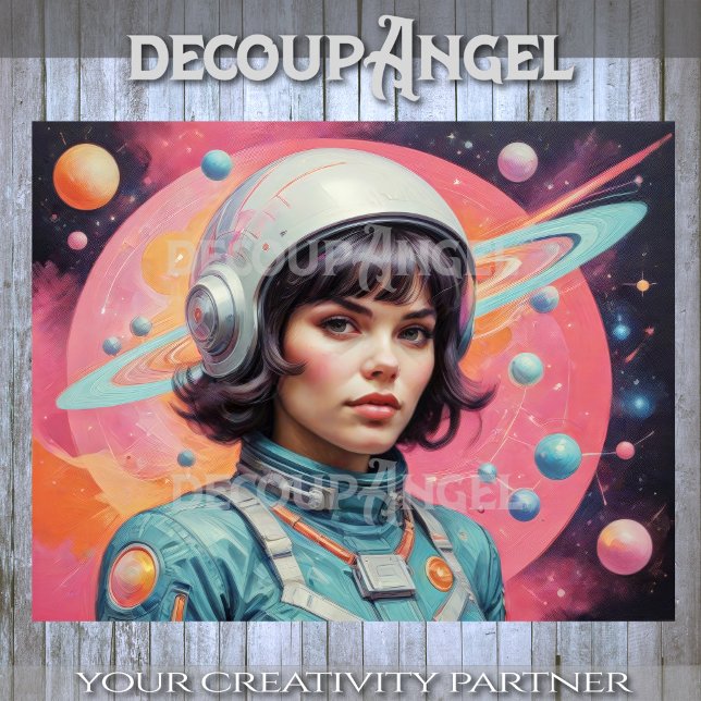 Papel De Seda Mulher atômica no espaço #3 (Criador carregado)