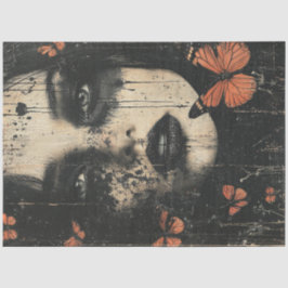 Papel De Seda Mulher borboleta