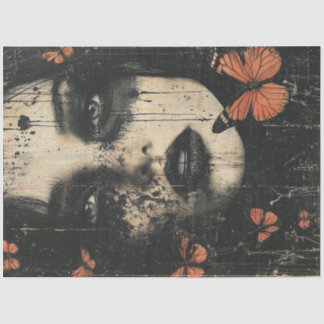 Papel De Seda Mulher borboleta