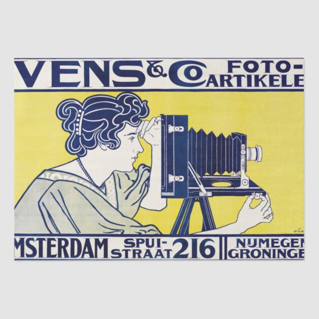 Papel De Seda Mulher-Câmera, Fotógrafo, Van Caspel (Frente )