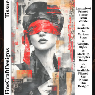 Papel De Seda Mulher Cega Arte Abstrata DM7L Decoupage