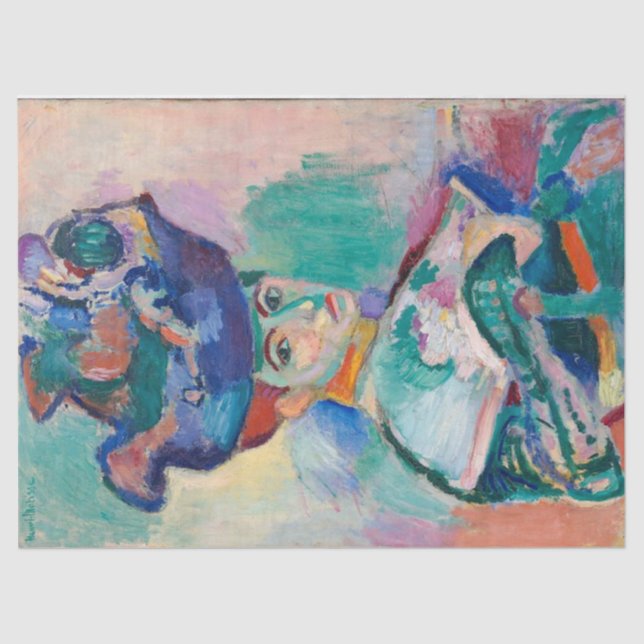 Papel De Seda Mulher com chapéu de Henri Matisse (Frente )